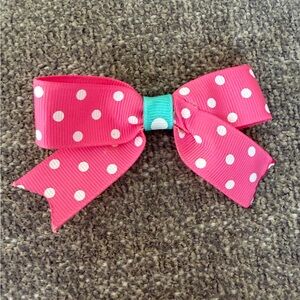 🎈5/$5 Pink & Blue Polka Dot Bow Clip